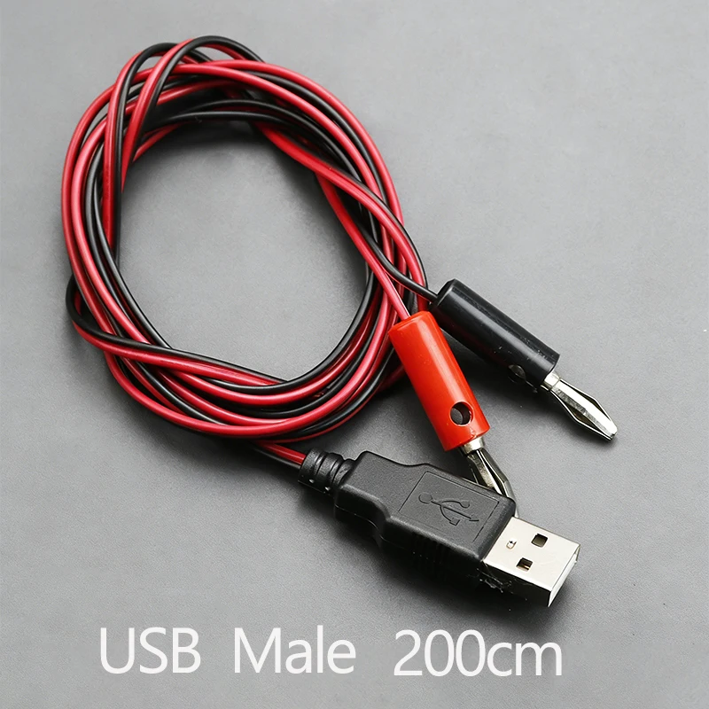 Cable de prueba DIY USB macho/hembra a conector Banana de 4mm, Cable de carga hembra, enchufe USB a Cable de conexión de conector Banana - imagen 5