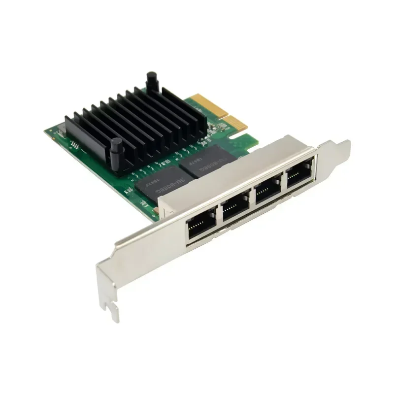 Chip Intel I350AM4 servidor Gigabit Ethernet sfp de cuatro puertos PCI Express 4 puertos PCIE X4 RJ45 adaptador Lan tarjeta de red - imagen 4
