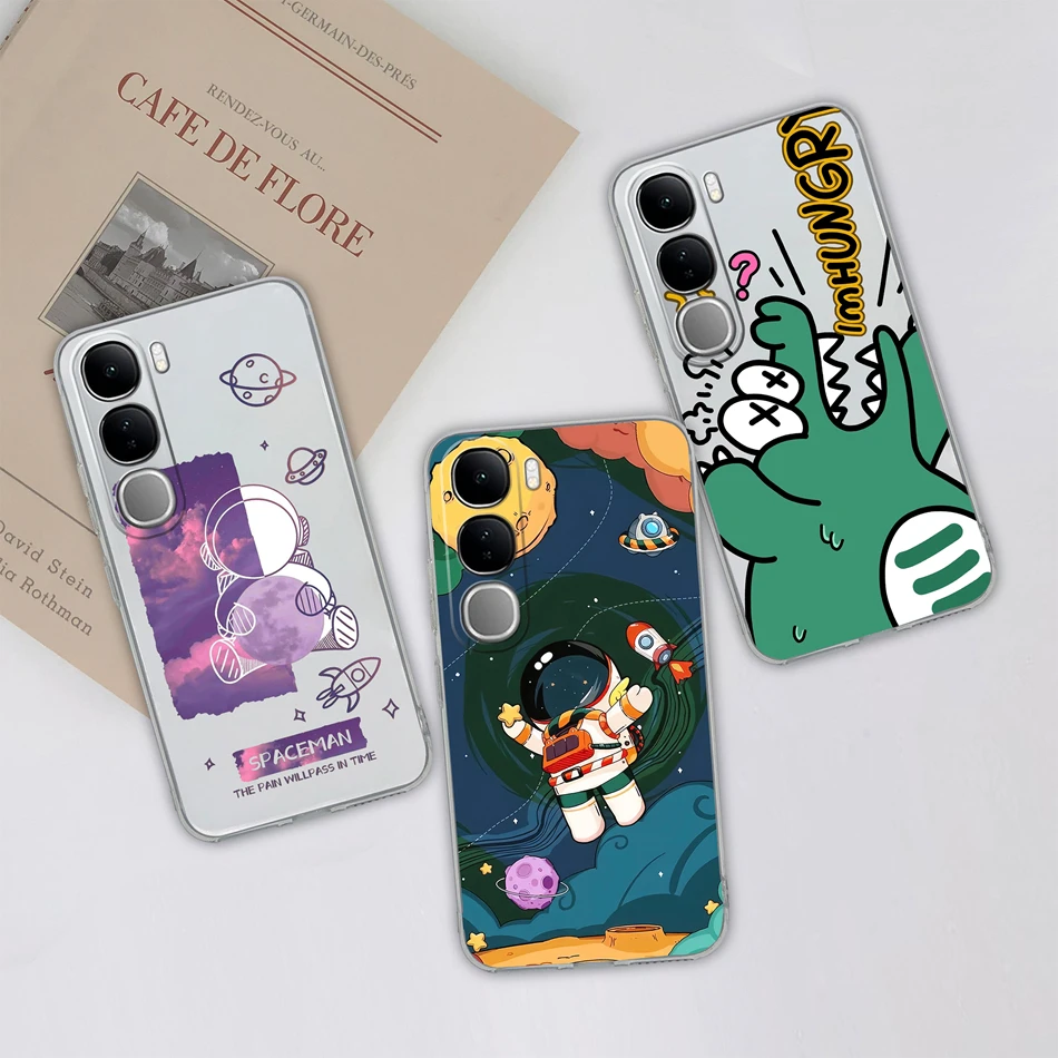 Funda transparente para Vivo V40 Lite V40SE Y200 Y300 funda trasera Simple para Vivo V 40 Lite V40 SE 80W carcasa de teléfono suave y transparente anticaída - imagen 5