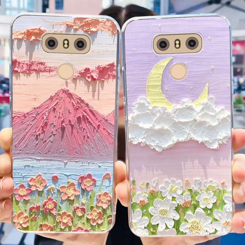 Funda para teléfono LG Q6 Plus, H870, H871, G600L, G600K, G600S, patrón de gato de flores, silicona suave, TPU, G6 G, 6 G6plus - imagen 4