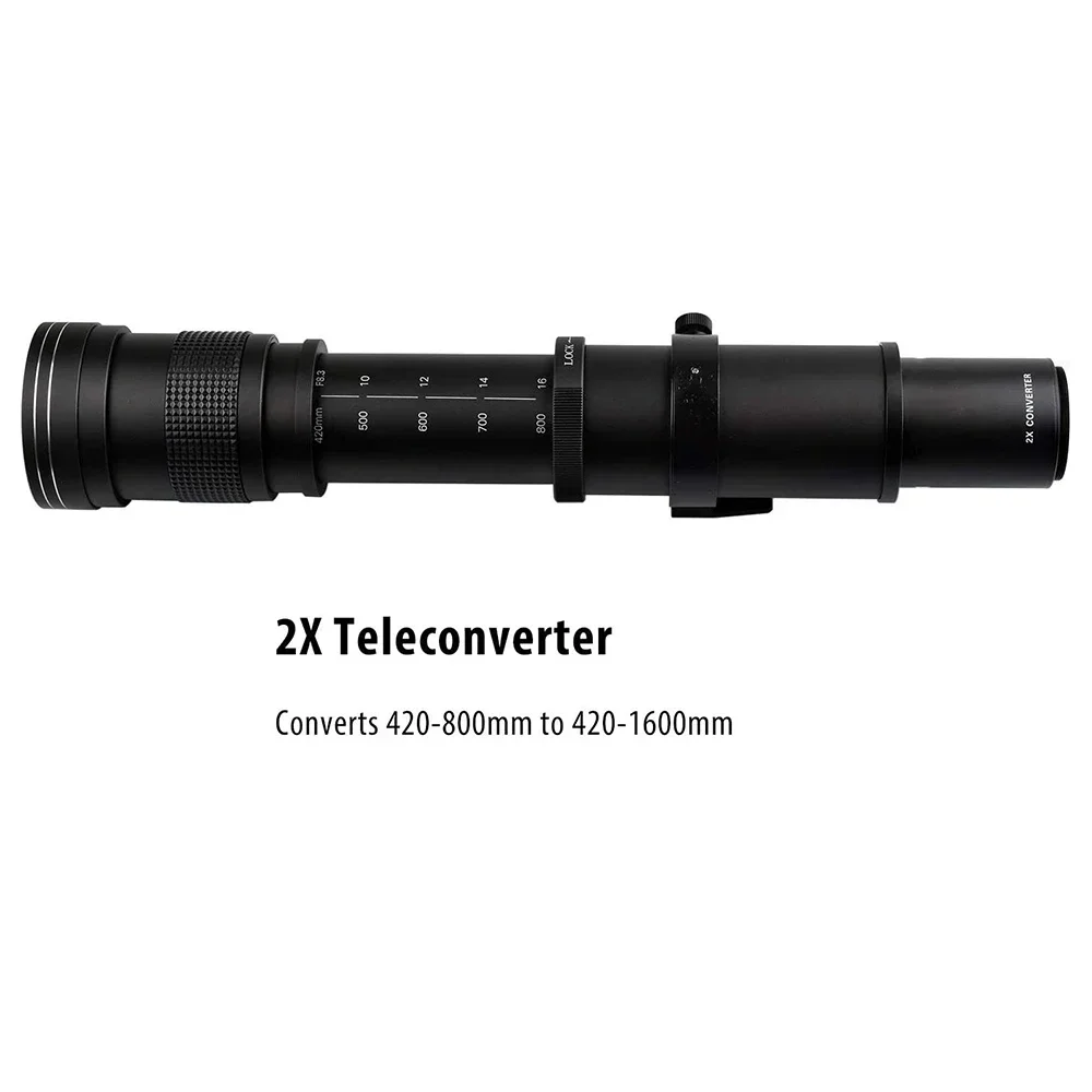 Lightdow 420-800mm F8.3-16 lente de Zoom de retrato Manual con teleconvertidor 2X para cámara Canon Nikon Sony RU EE. UU. ES envío - imagen 4