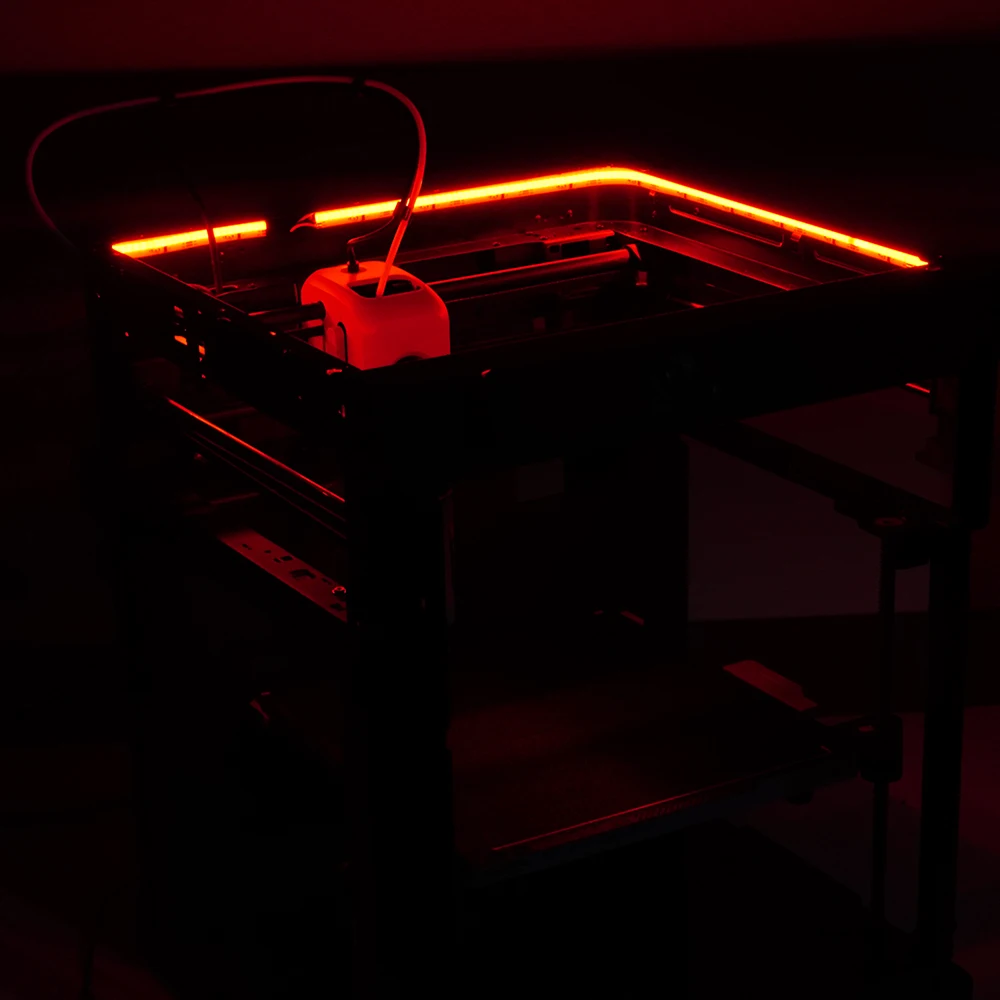 Tira de luces Led arcoíris multifunción, luz de relleno de 24V con Control remoto, compatible con música y modo dinámico, para Bambu Lab P1P/P1S - imagen 4