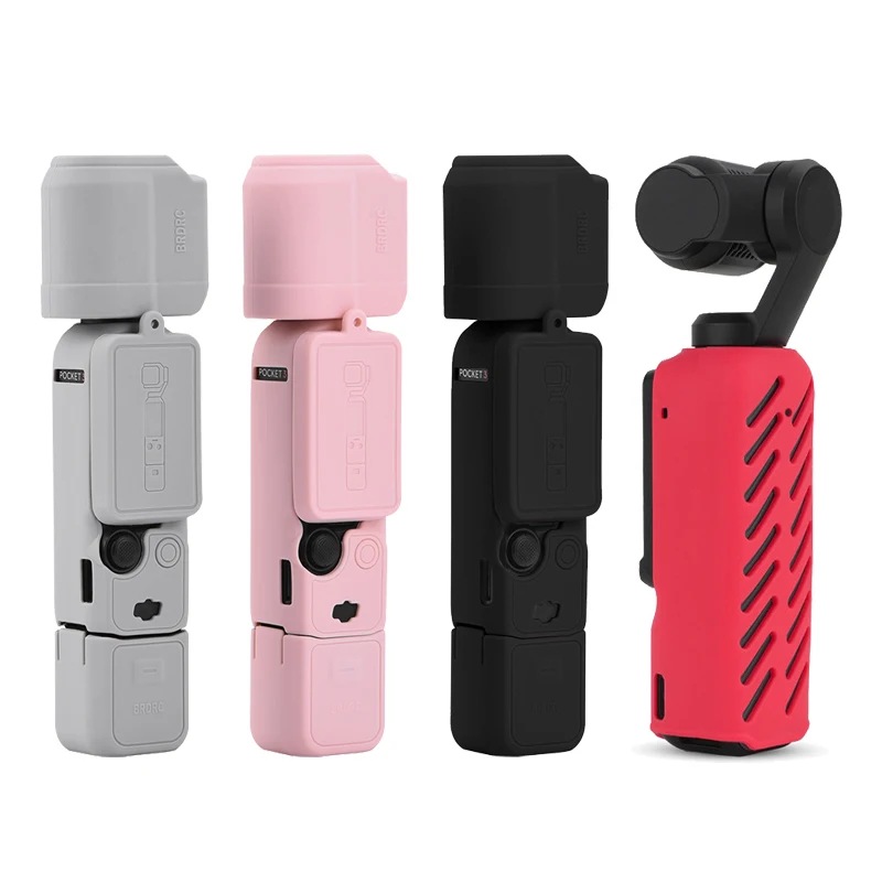 Funda de silicona para cámara cardán DJI Osmo Pocket 3, mango antiarañazos de liberación rápida, funda protectora suave, cubierta antigolpes