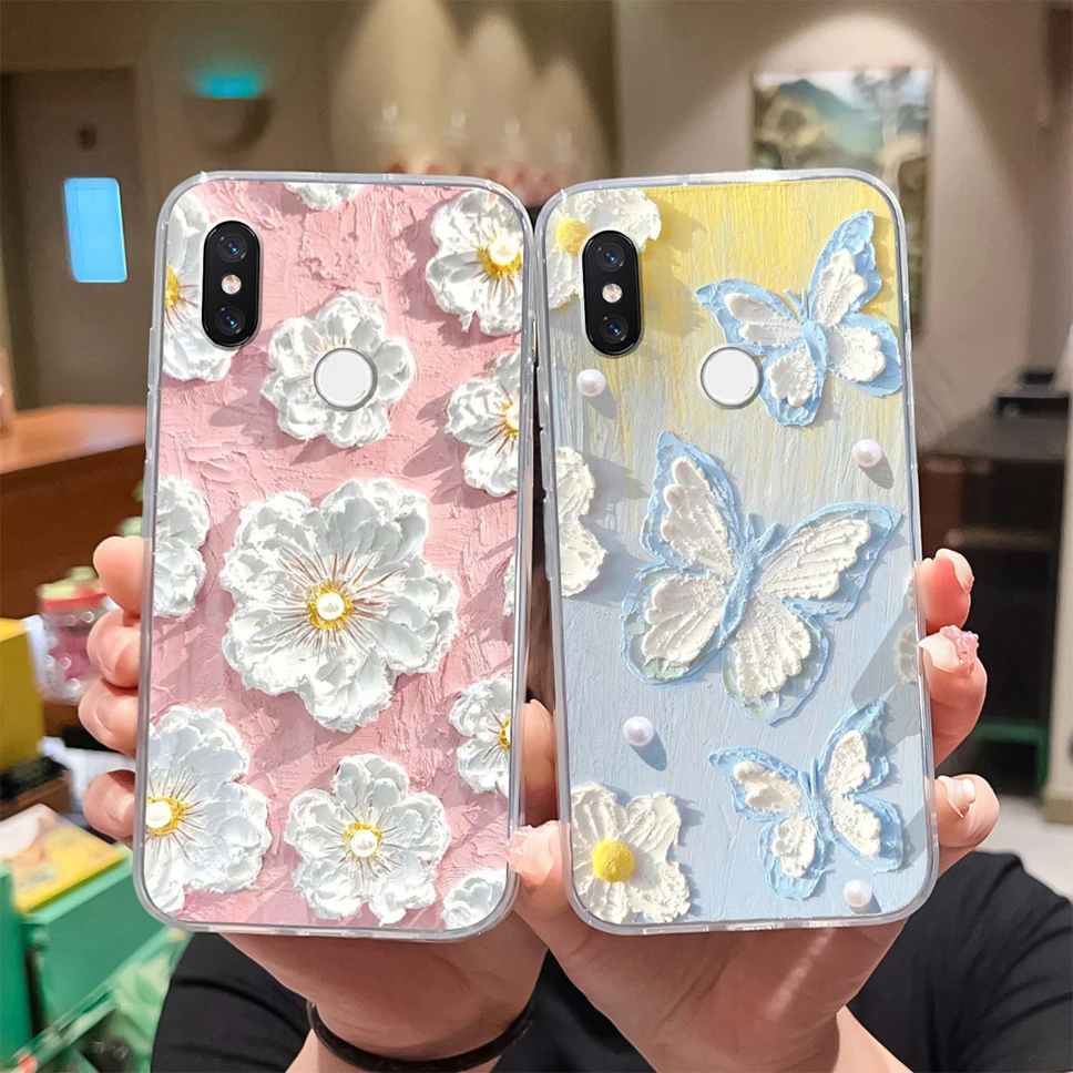 Funda para Xiaomi Mi Max 3 Pro Max 2 encantadores patrones de mariposas Funda de teléfono de silicona TPU suave para Xiaomi Max2 3 parachoques ligero - imagen 4