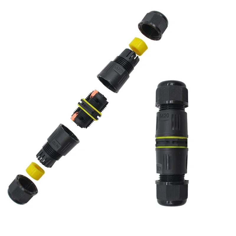 Conector de Cable impermeable IP68 M20, conectores de Cable de Terminal de cableado de tornillo de 2/3/4/5/6 pines para caja de conexiones de luz eléctrica - imagen 5