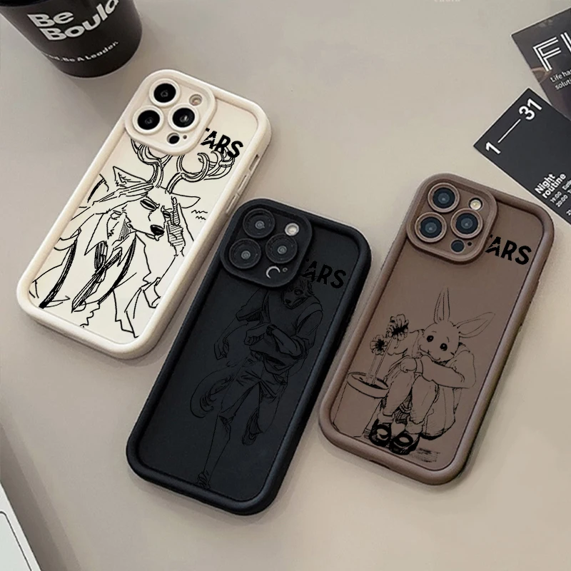 Anime Beastars Legoshi para Apple iPhone 15 14 13 12 11 XS XR X 8 7 Pro Max Plus cubierta de la caja del teléfono de la escalera del ojo suave