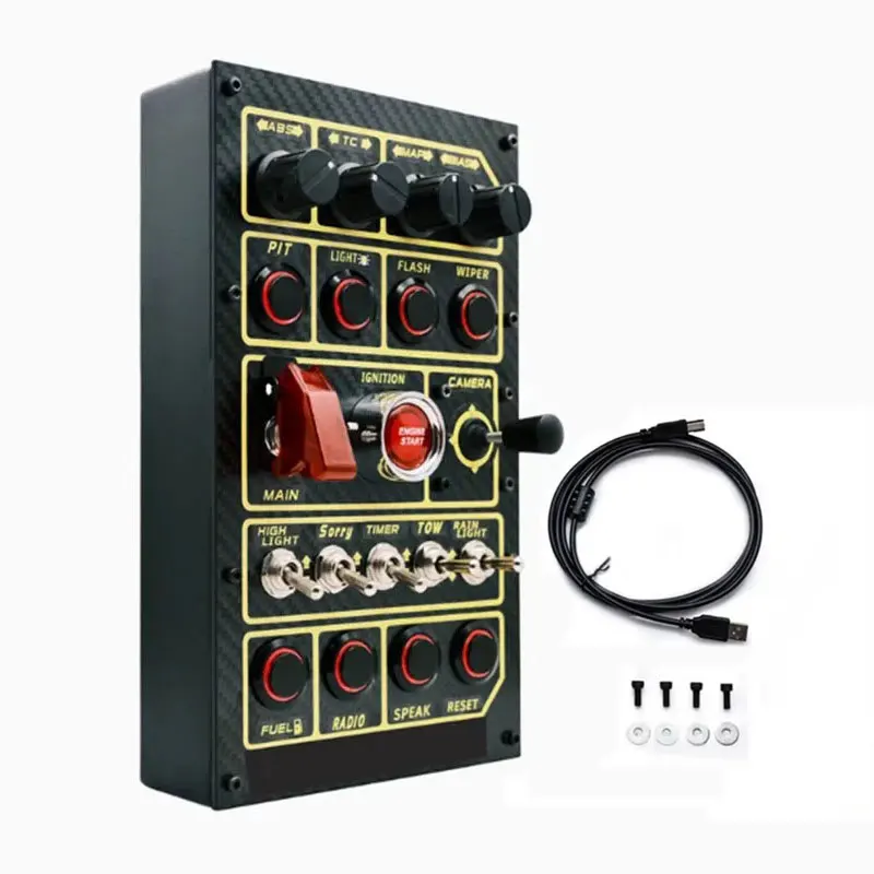 D30 Racing Simulation Control Box Controller Multifunktions-Steuerknopfbox für Thrustmaster