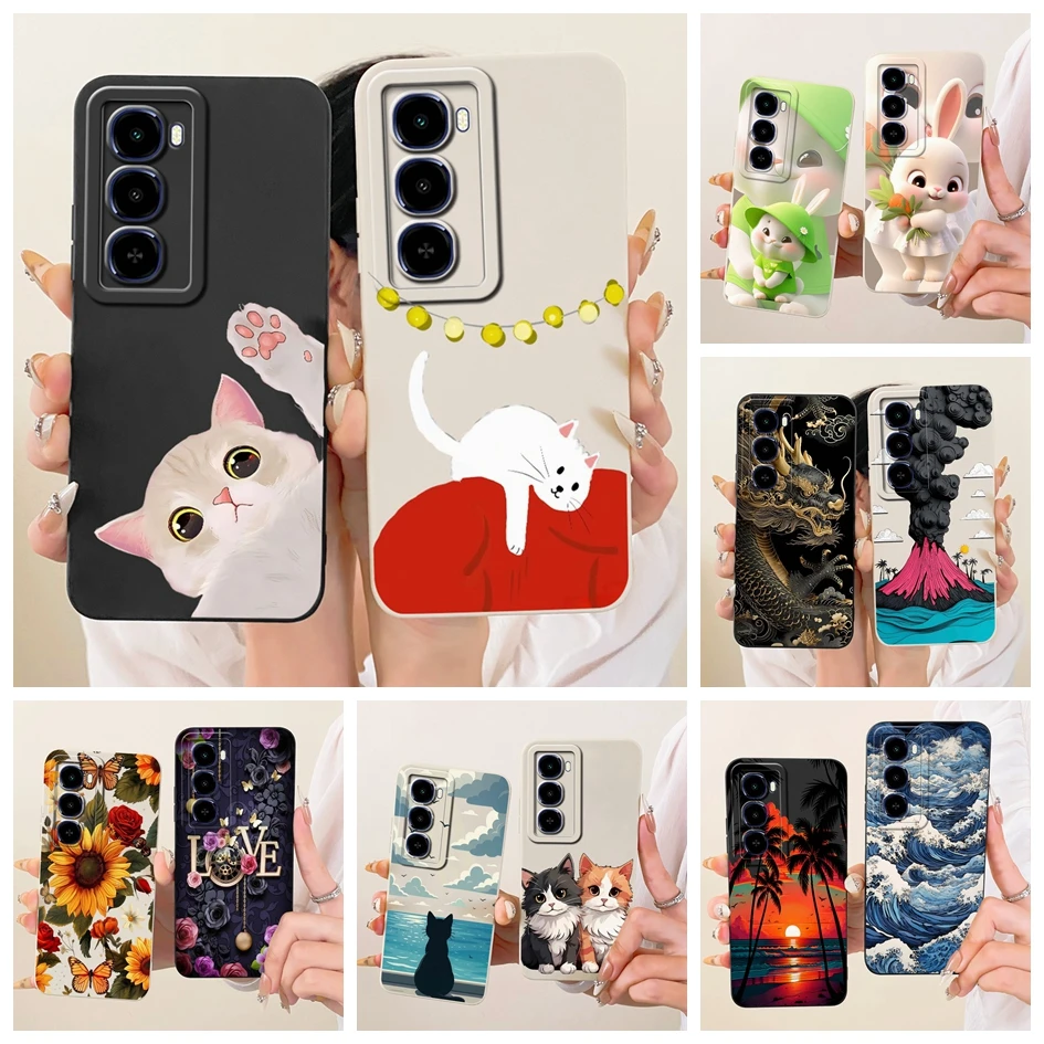 Para Itel City 100 funda de silicona a prueba de golpes para teléfono nuevo diseño lindo gato conejo Anime funda suave para itel City100 C671L parachoques
