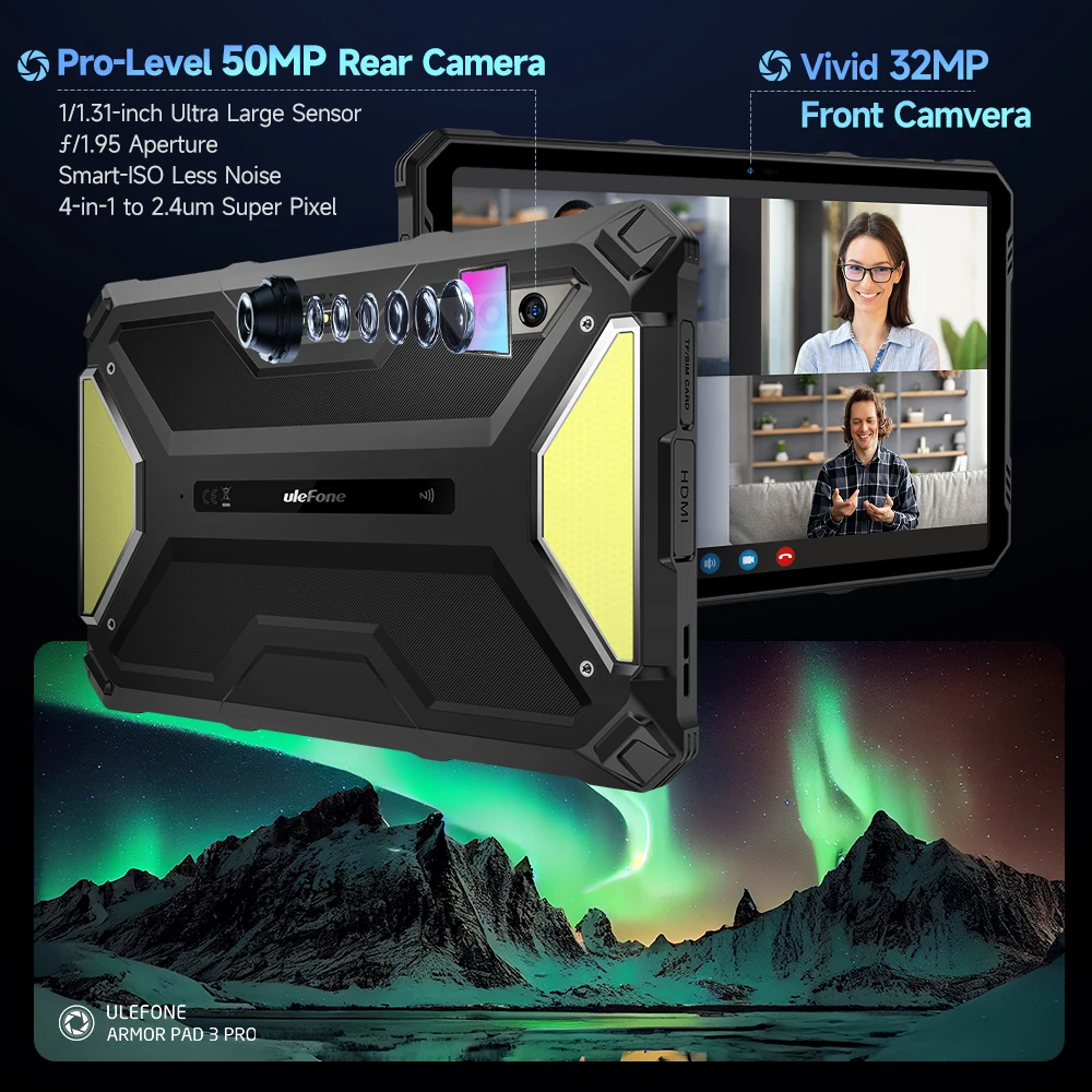 Tableta robusta Ulefone Armor Pad 3 Pro de 33280 mAh, MediaTek MT8788, 16 GB de RAM (8+8), 256 GB de ROM, 50 MP, pantalla de 10,36 pulgadas, resolución 2K, Android 4G, versión global - imagen 5
