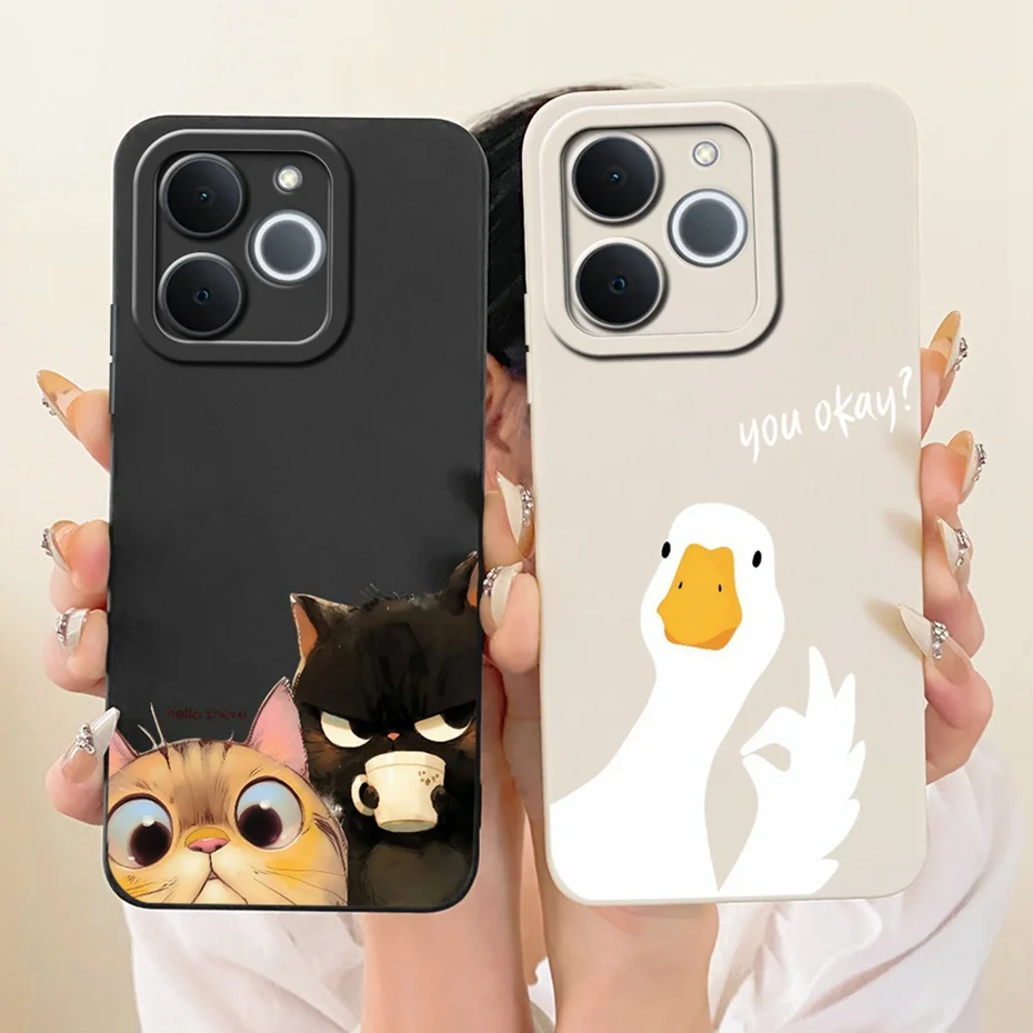 Nueva funda de teléfono de moda para Realme Note 70 70T fundas de silicona suave para Realme Note70 Note70T fundas a prueba de golpes parachoques - imagen 2