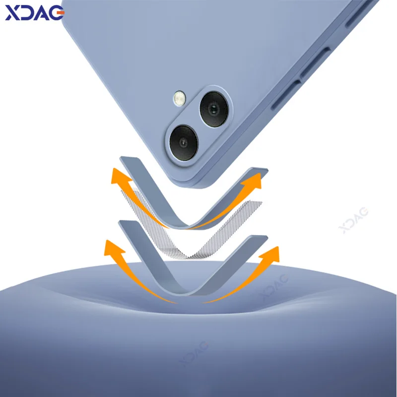 Funda de lujo de doble capa para teléfonos móviles Samsung Galaxy A06 5G protección de lente SamsungA06 armadura de silicona cuadrada suave de moda - imagen 2