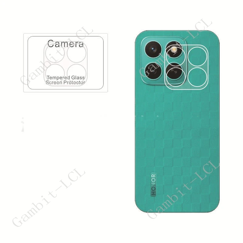 3 uds 9H HD 3D vidrio templado para Honor X8c 6,7 "HonorX8c lente de cámara trasera Protector de pantalla película