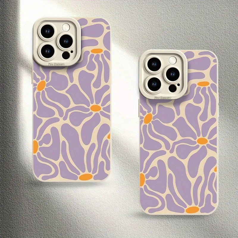 Funda de teléfono con estampado UV y diseño de flor púrpura para Samsung Galaxy S25 Ultra S24 Plus S23 FE S22 A56 A55 A54 A53 A52 A36 A35 5G - imagen 2