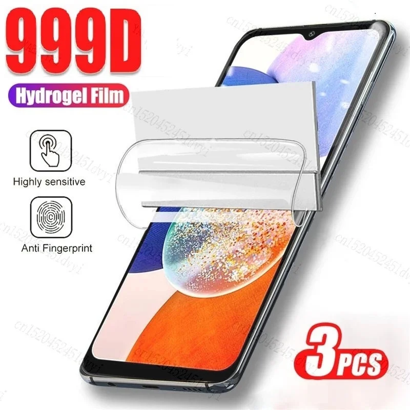 3 uds película de hidrogel para Samsung Galaxy A50 A51 A52 A53 A70 A71 A72 A73 A12 A21S Protector de pantalla A52S A33 A54 A20 A40 película