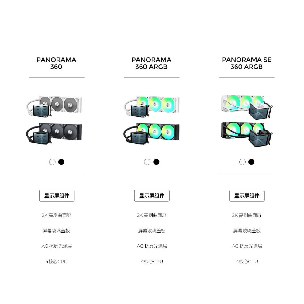 PARA TRYX PANORAMA SE ARGB 360 negro blanco, enfriador de líquido con pantalla amplificada curvada - imagen 4