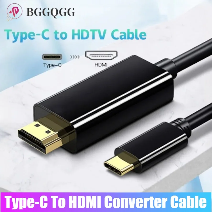 Cable adaptador USB C tipo c a HDMI, Cable convertidor USB C, convertidor de Cable de vídeo para teléfono portátil para Macbook Pro Air Mac Lenovo Asus