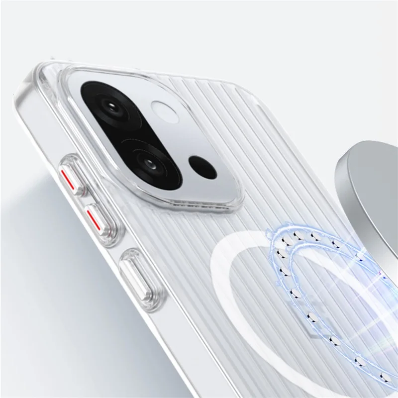 Funda Magsafe para Oneplus 13T 13S, cubierta anticaída magnética de PC dura transparente corrugada para Oneplus 13T One Plus 1 + 13T 13 S - imagen 2