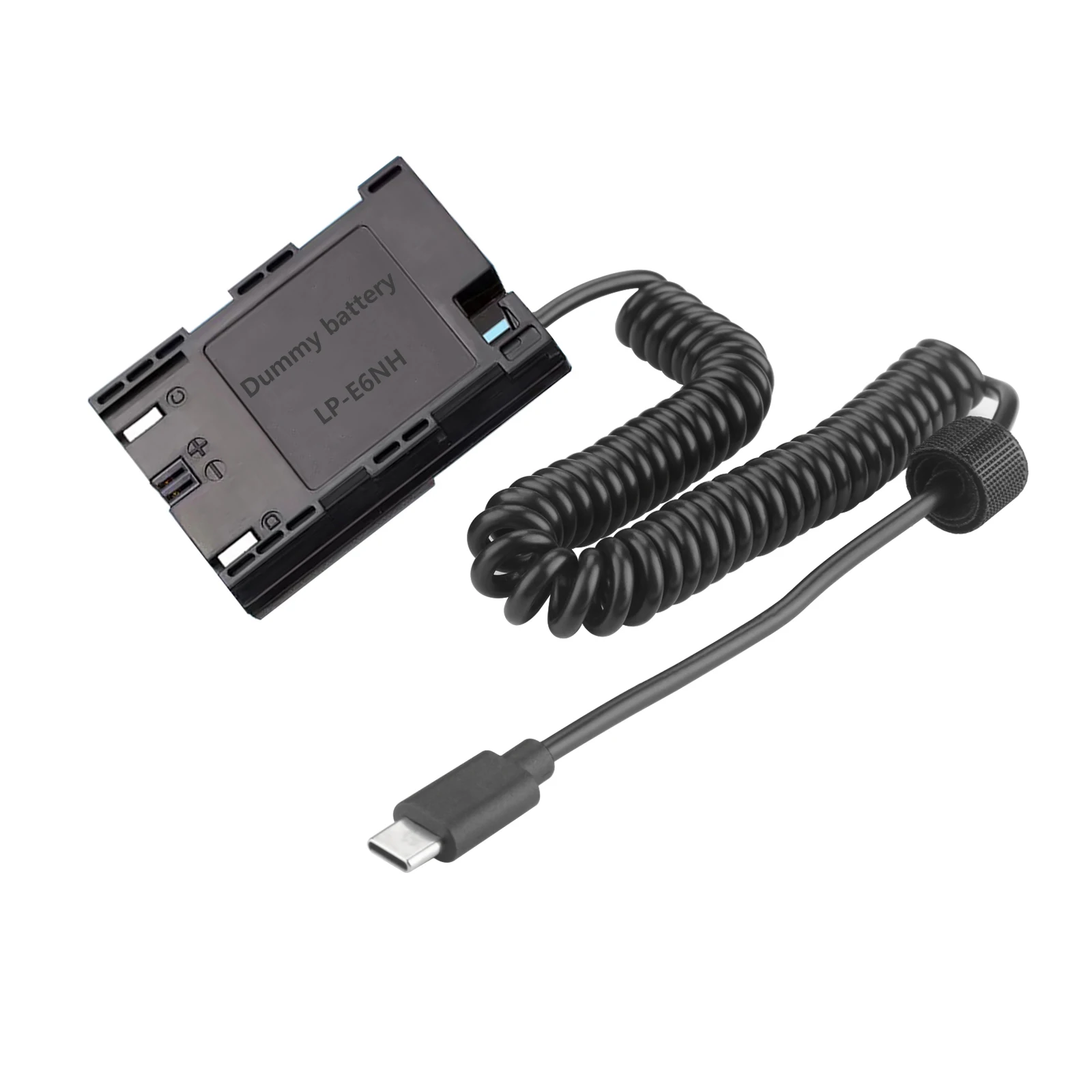 Adaptador de corriente de batería ficticia LPE6NH de USB-C a LP-E6NH, para cámara Canon EOS R5, R6, 5DS R, 7D, 6D, 5D3, 5D4, 90D, 80D, 70D, 60Da - imagen 3