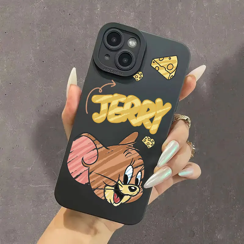 Funda de teléfono con Graffiti Tom y Jerry, carcasa de silicona a prueba de golpes para iPhone 16, 15, 14, 13, 12, 11 Pro Max, MINI, X, XS, XR, 7, 8 Plus, SE2020, nueva - imagen 2