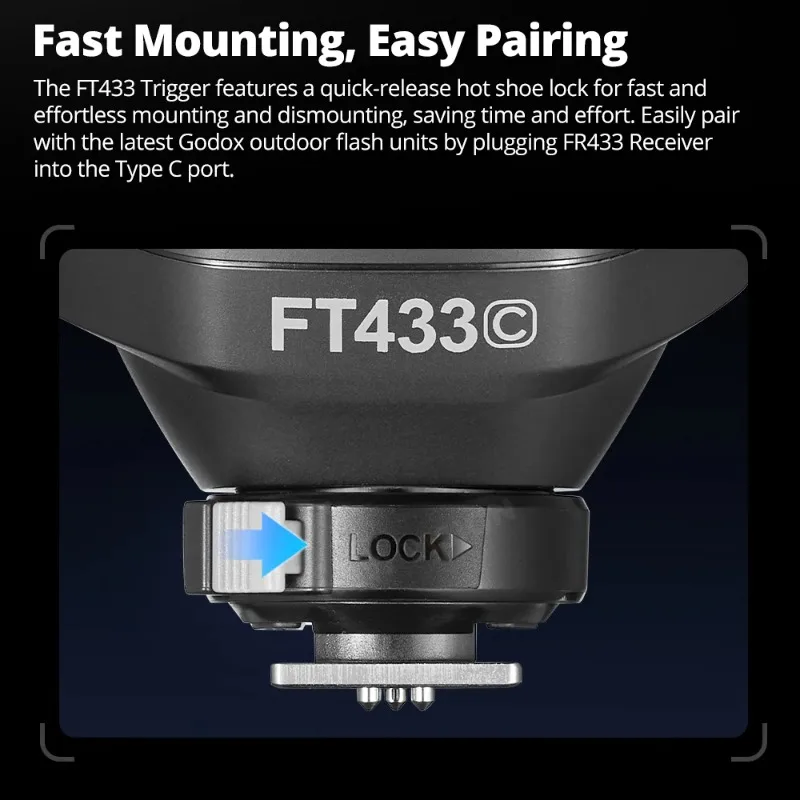 Godox FT433 C/N/S + FR433 para Canon Sony Nikon 433MHz frecuencia TTL disparador de Flash inalámbrico contacto único Control de aplicación Bluetooth - imagen 5