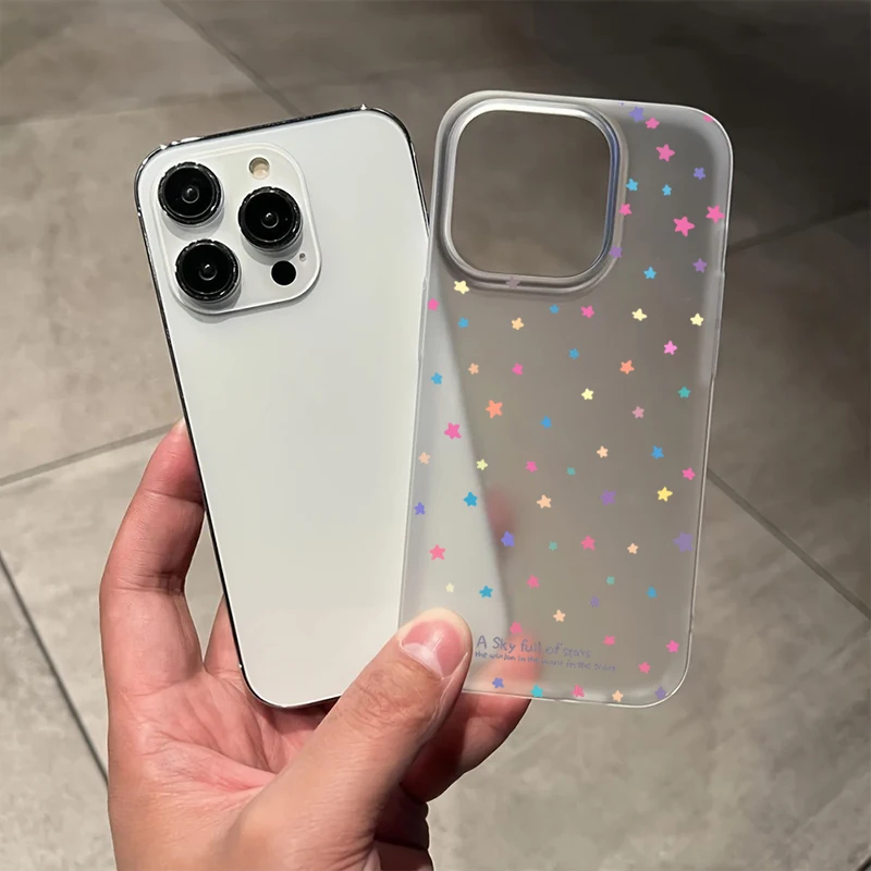 Funda de teléfono con estrella colorida para iPhone 17 14 15 16 Pro Max 11 12 13 Pro 16E XS X XR 7 8 Plus 12 Mini funda suave de silicona a prueba de golpes - imagen 3
