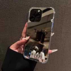 Funda Espejo iPhone 16/15/14/13/12 – Diseño Minimalista con Letras