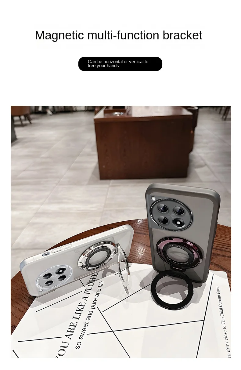 Funda trasera protectora para OnePlus ACE 3 2 Pro, anillo transparente suave, lente magnética, carcasa de teléfono para One Plus Ace2 2Pro 3 - imagen 2