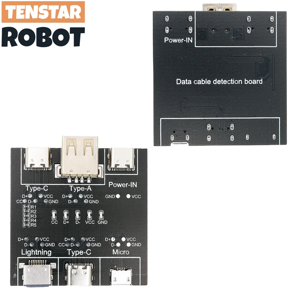 Placa de detección de Cable de datos DT3, probador de Cable Micro USB C tipo C, herramienta de diagnóstico de conmutación de cortocircuito y apagado para iOS y Android - imagen 2