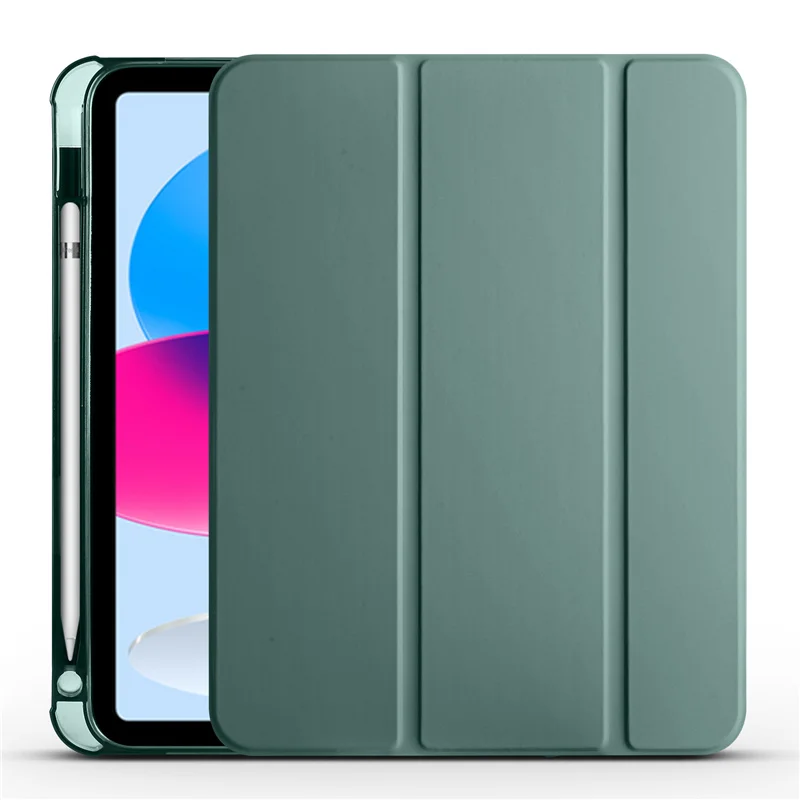 For iPad 10th Generation Case with Pencil Holder Soft Smart Cover For iPad 10.9 inch 2022 10th 9th 8th 7th Gen 10.2 Tablet Case - imagen 2