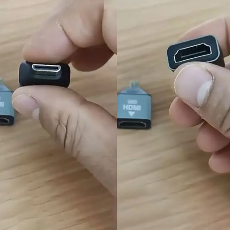 1 Uds. Adaptador MiniHDMI a HDMI, conector convertidor mini Micro HDMI macho hembra adecuado para portátiles tarjetas gráficas cámaras - imagen 3