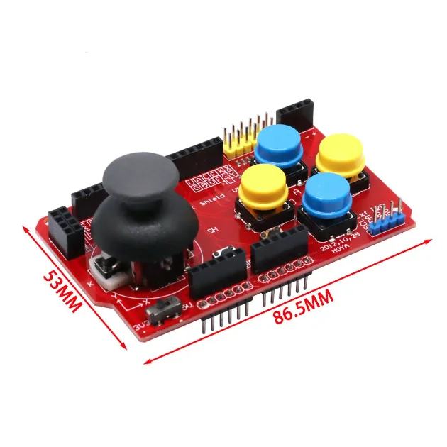 La placa de expansión del joystick para juegos JoyStick Shield emula el módulo de función de teclado y mouse - imagen 3