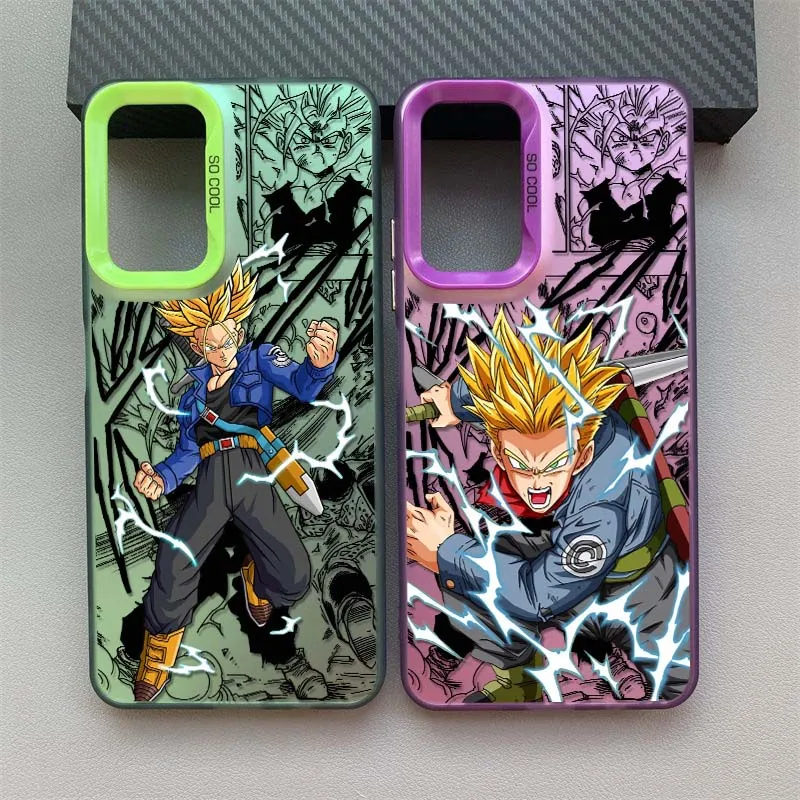 D-Dragon Ball Anime Trunks cubierta para Redmi Note 14 13 12 11 10 9 8 Pro Plus funda de teléfono plateada colorida - imagen 2