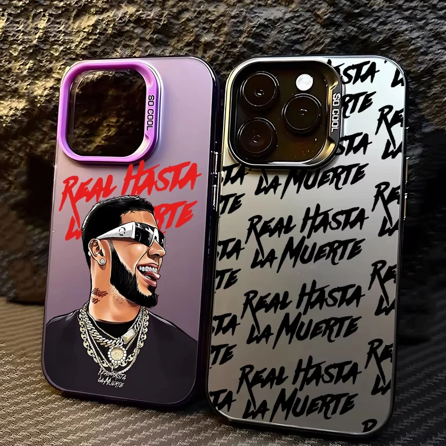 Anuel AA rapero funda de teléfono con revestimiento en caliente para iPhone 17 Pro 16 15 14 13 12 11 Pro Max 16 Plus 16E 17 Air contraportada a prueba de golpes - imagen 2