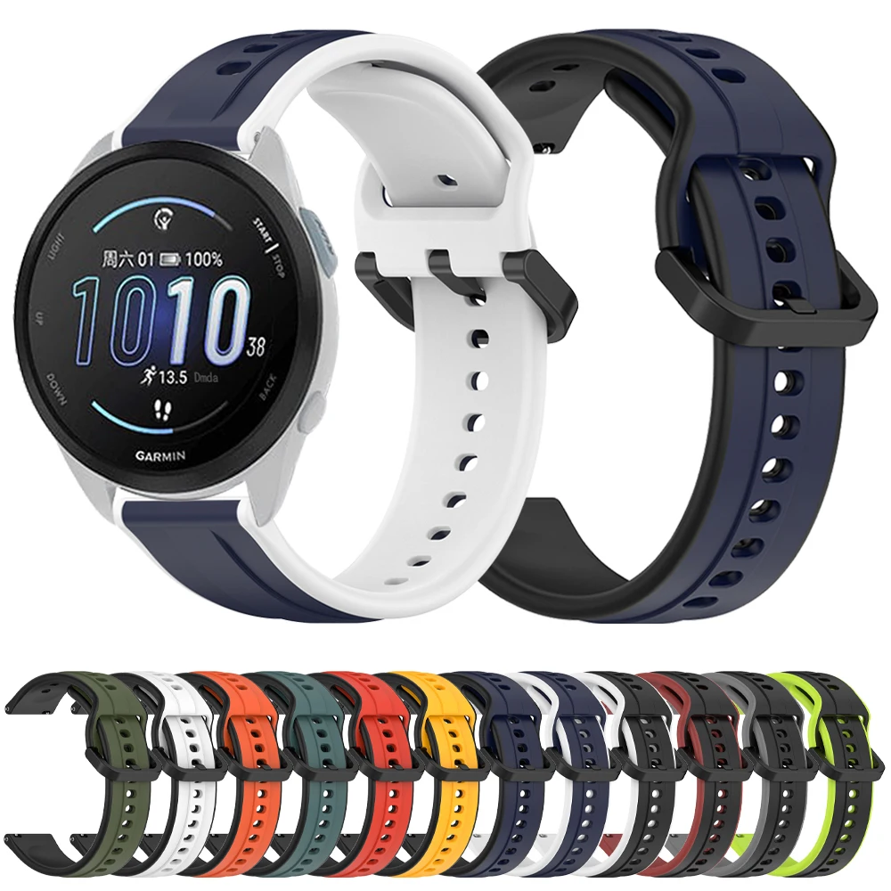 Correa deportiva de silicona para Garmin Forerunner, accesorios de pulsera de 20mm y 22mm, 255, 265, 245, 165, Banda de Música, Garmin Venu 3, 2 - imagen 2