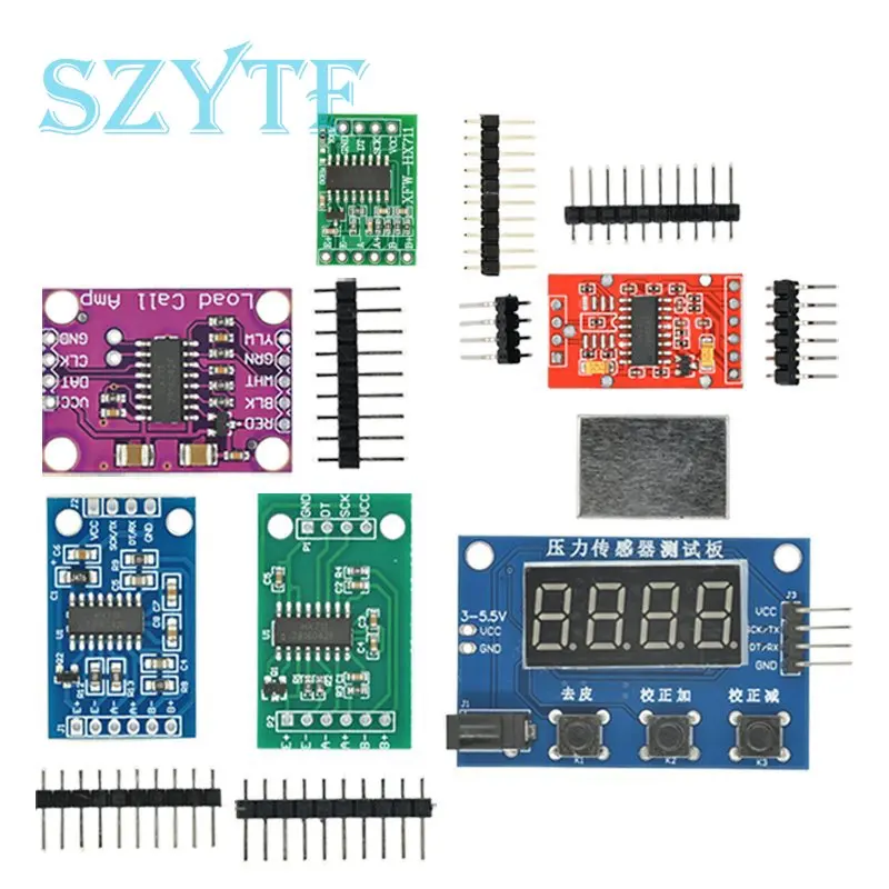 Mini Sensor de pesaje HX711 de doble canal, módulo AD de precisión de 24 bits, microcontrolador de Sensor de presión, HX711