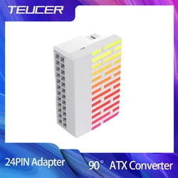 TEUCER Adaptador ATX 24 Pines – Conector Acodado 90°