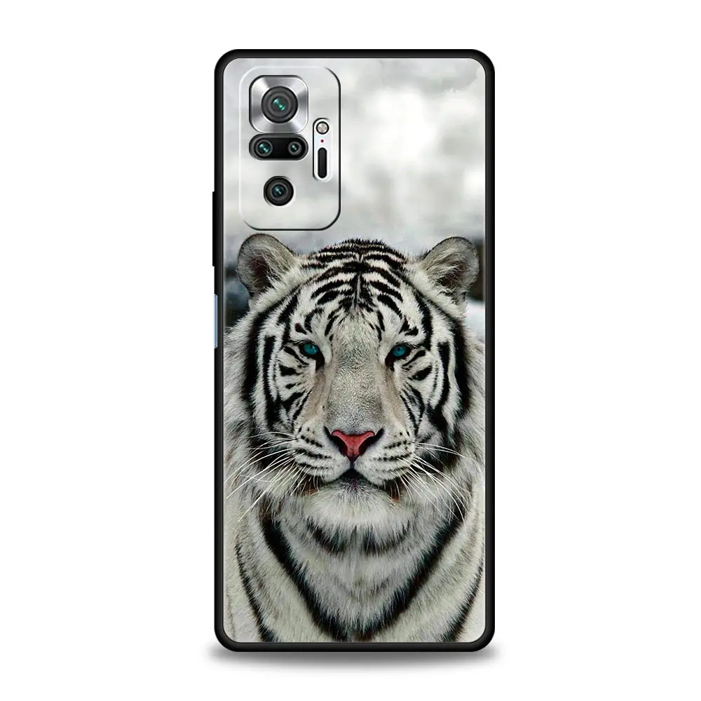 Funda de teléfono Animal tigre blanco para Xiaomi Redmi Note 14 13 12 5G 11 10 Pro Plus 4G 9S 9 14C 13C 12C 10C 9C 9A funda suave de TPU - imagen 3