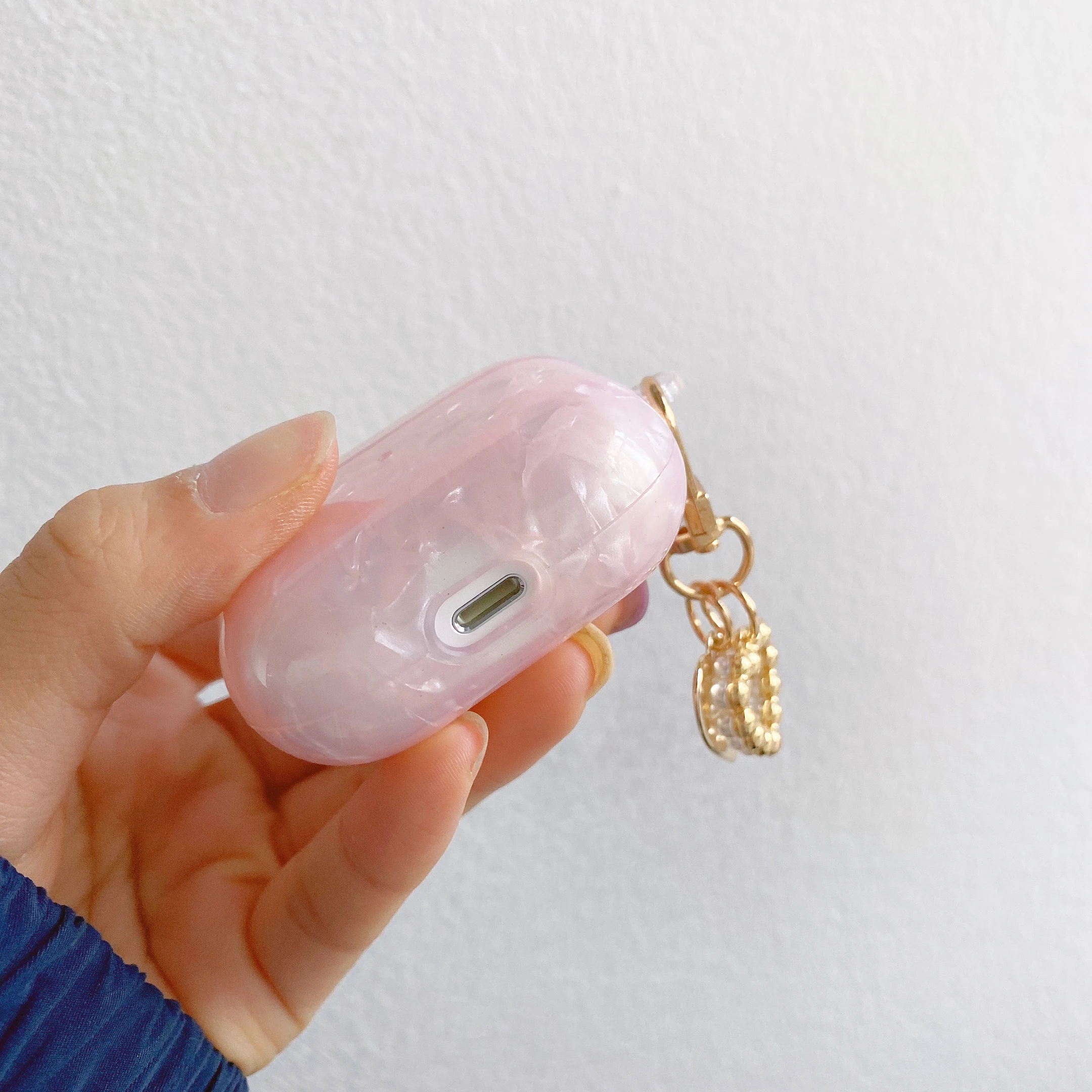 Fundas para auriculares con perlas para Airpods Pro 2, funda protectora para auriculares con colgante de leopardo para Apple Airpod 3 Pro 2 1, funda de tercera generación - imagen 4