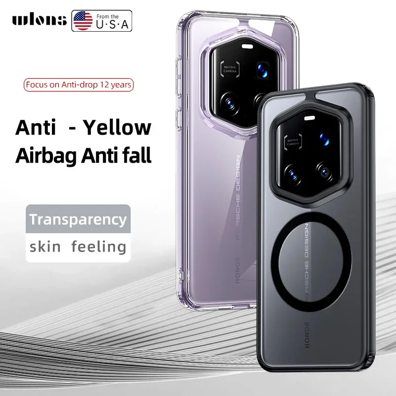 Funda magnética translúcida Magsafe para Honor Magic 7 6 RSR Magic7 Pro Magic 6 Pro Honor 300 Pro 200 100 cubierta acrílica mate - imagen 2