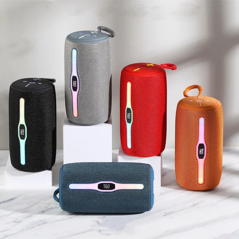 Altavoz Bluetooth TG675, dispositivo con luz LED de Color con inserto de tarjeta, USB, Radio FM, regalo de moda, altavoz estéreo de graves pesados - imagen 4
