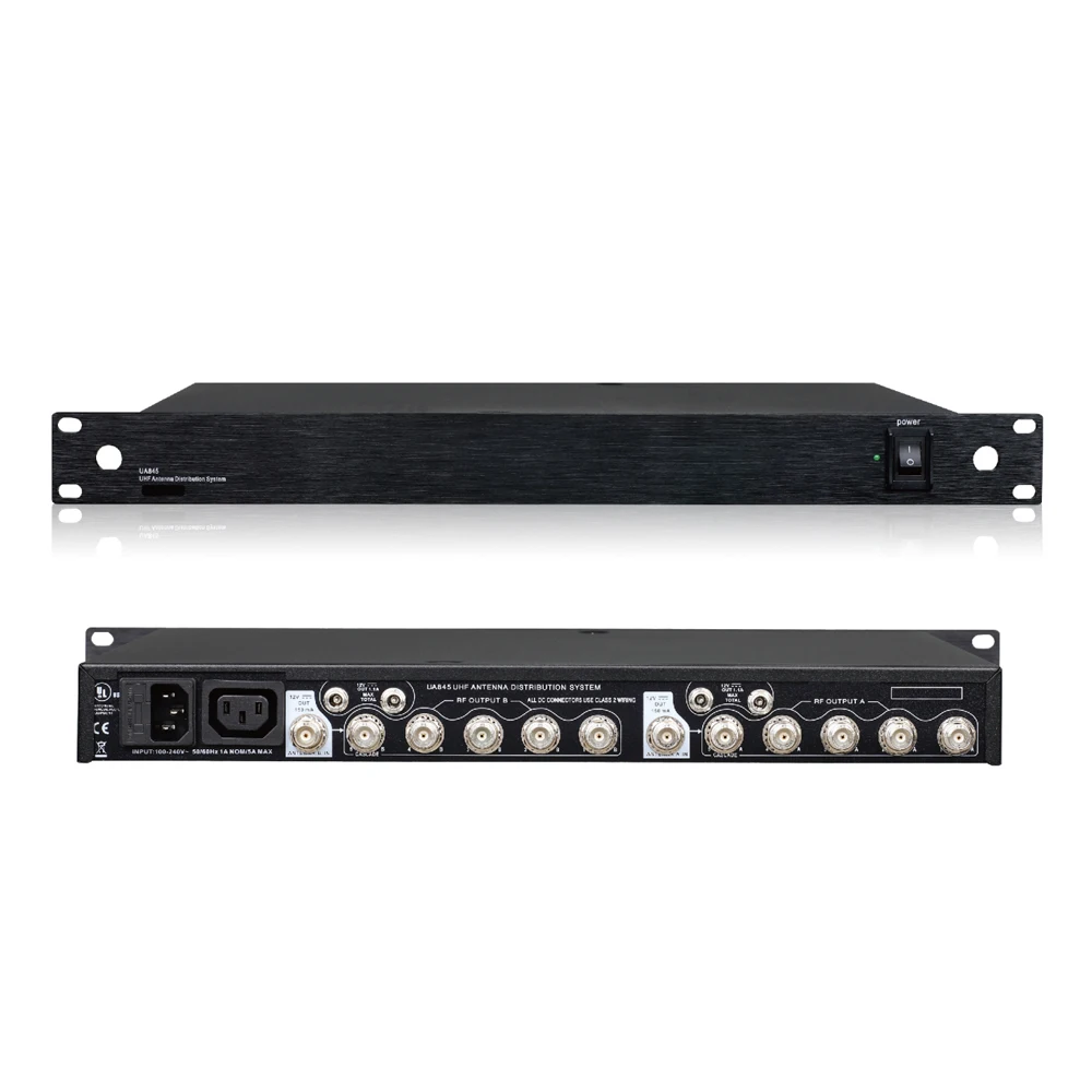 Paulkitson UA845 5 canales amplificador de señal antena sistema de distribución Audio RF distribuidor para micrófono inalámbrico UHF 500-950MHz - imagen 2