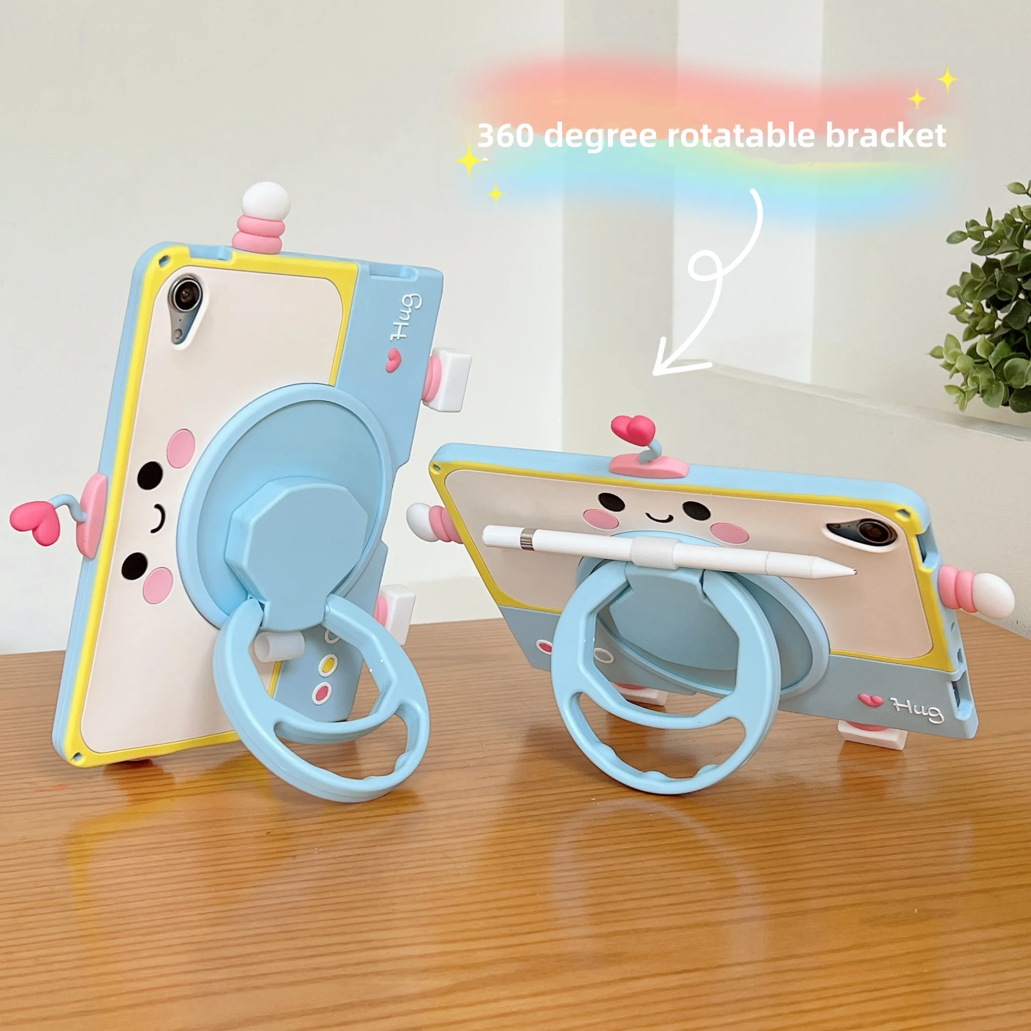 Funda bonita para niños para Huawei Honor Pad 9 (Tablet 9), 12,1 "X9 X8 Pro 11,5", Funda con soporte con mango giratorio 360