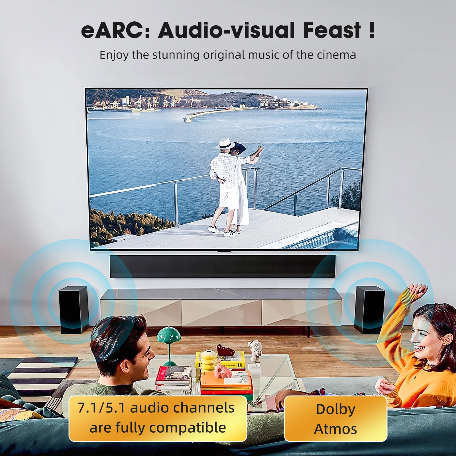 Cable de fibra óptica HDMI 2,1 chapado en oro de 8K 60Hz 4K 120Hz Ultra alta velocidad 48Gbps HDR eARC 3D HDCP para Monitor de proyector de TV PS5 - imagen 4