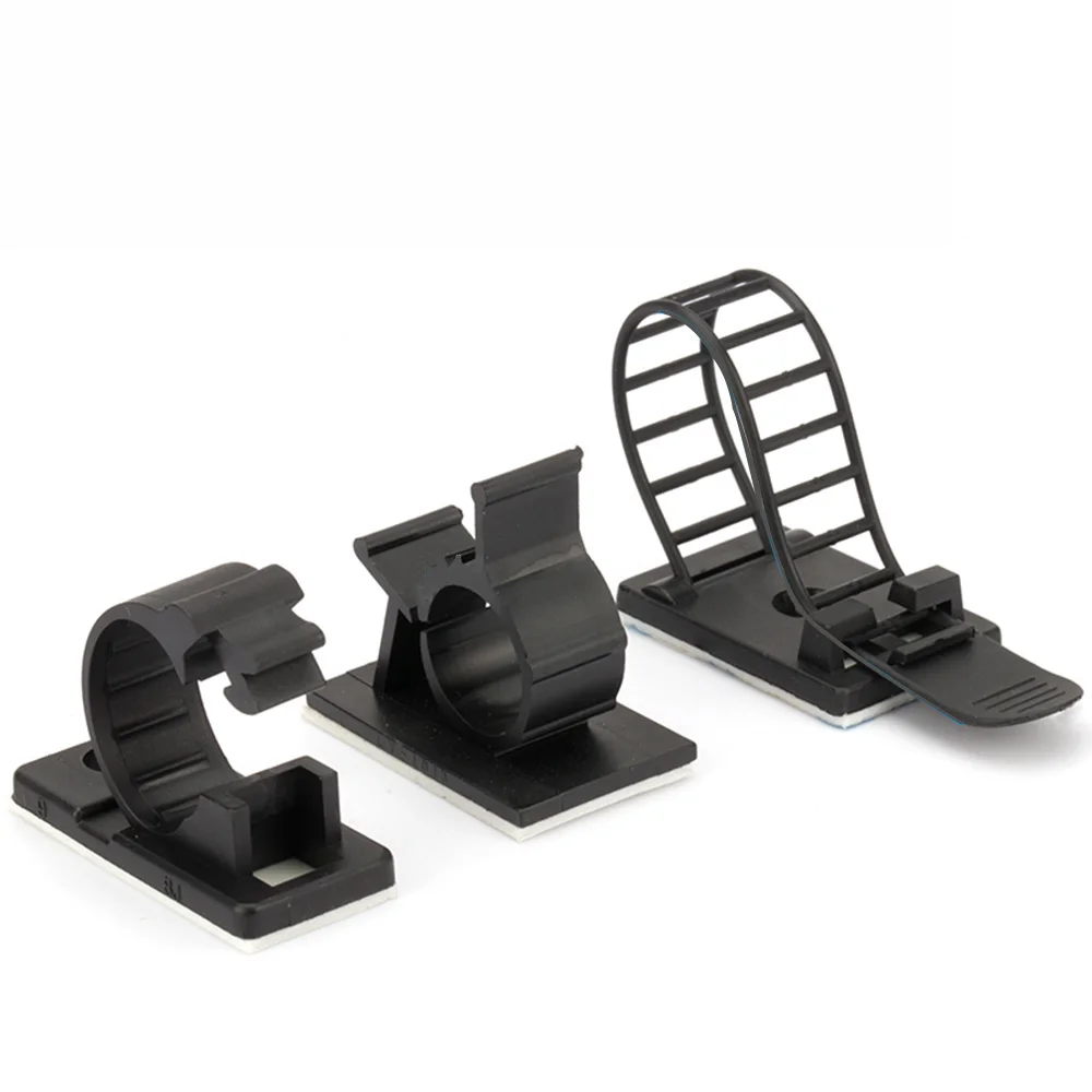 Organizador de cables debajo del escritorio, enrollador USB, Clips ordenados de escritorio, soporte de Cable de gestión para ratón, auriculares, accesorios de Cable de TV, 10 Uds. - imagen 3