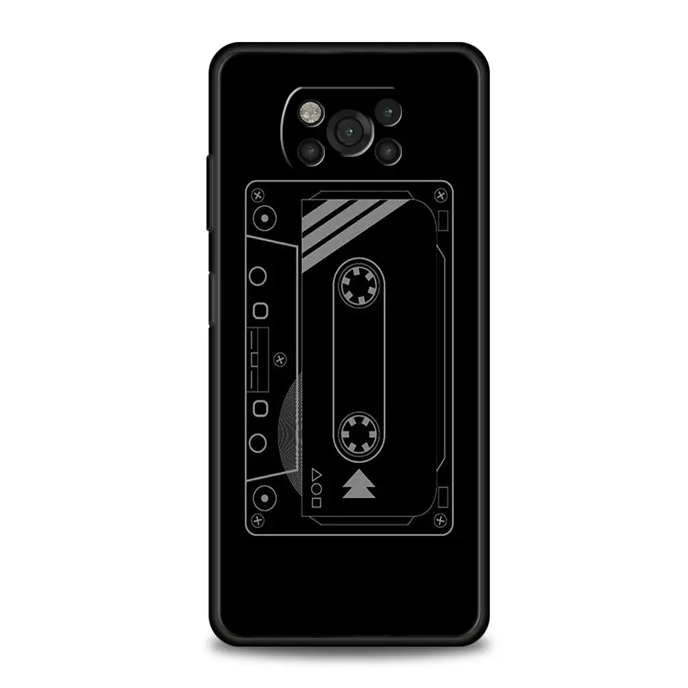 Funda de teléfono con cinta de casete antigua Retro Vintage para Xiaomi Poco X6 X5 Pro X4 X3 NFC F5 Pro F4 F3 GT M5 M4 Pro 5G M3 C51 C50 - imagen 3