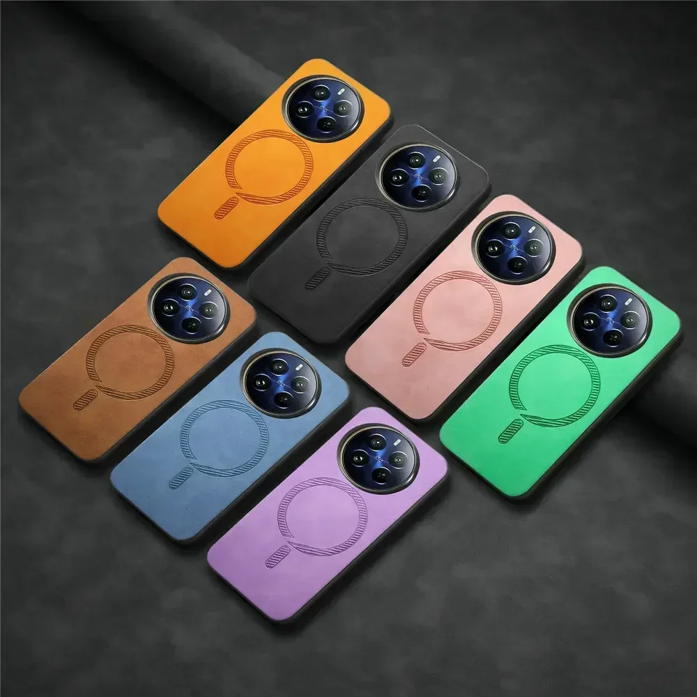 For Realme 13 Plus 13pro+ Luxury Leather for Magsafe Magnetic Wireless Charging Cover for Realme 11 12pro 13 Pro Plus Realme13 - imagen 5