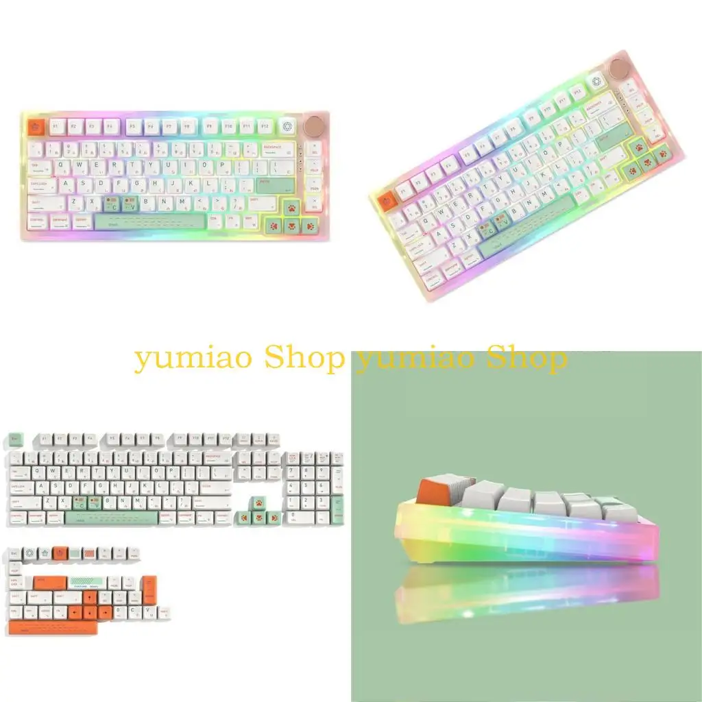 587b 139 kileys Qingyan Tema PBT Dye Sublimación KeyCap Conjunto perfil MDA KeyCaps