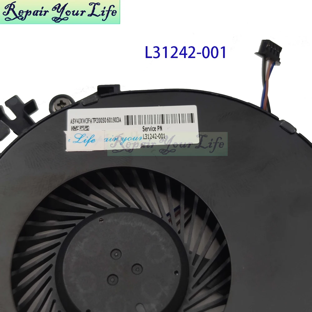 Ventilador de CPU para portátil HP ZBook 17 G5 G6 17G6 L31242-001 BAPA0914R5HY001 ventilador de radiador de refrigeración de procesador NS85C00-17G16 17G17 - imagen 3