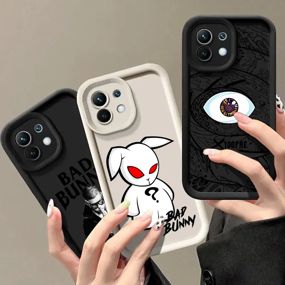 Funda de teléfono para Xiaomi 14T 14 13T Pro 12 13 11 Lite POCO F3 F5 X3 X5 X6 M5s M6 Pro funda suave a prueba de golpes Bad Bunny X100pre rapero - imagen 3