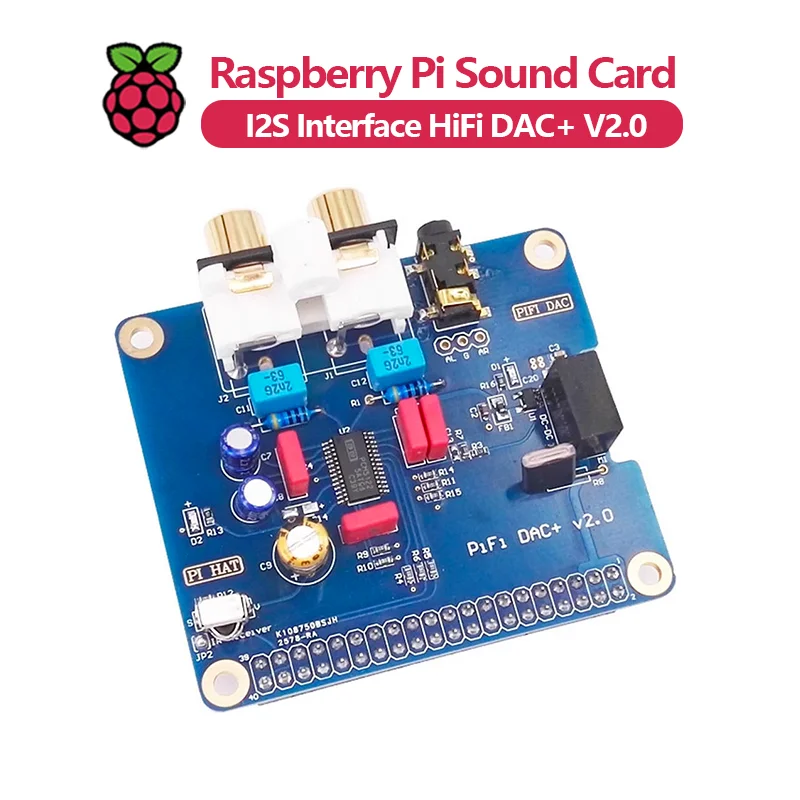 Raspberry Pi 5/4/3B+ HIFI DAC+ Tarjeta de sonido Interfaz I2S PiFi DAC+ V2.0 - imagen 2